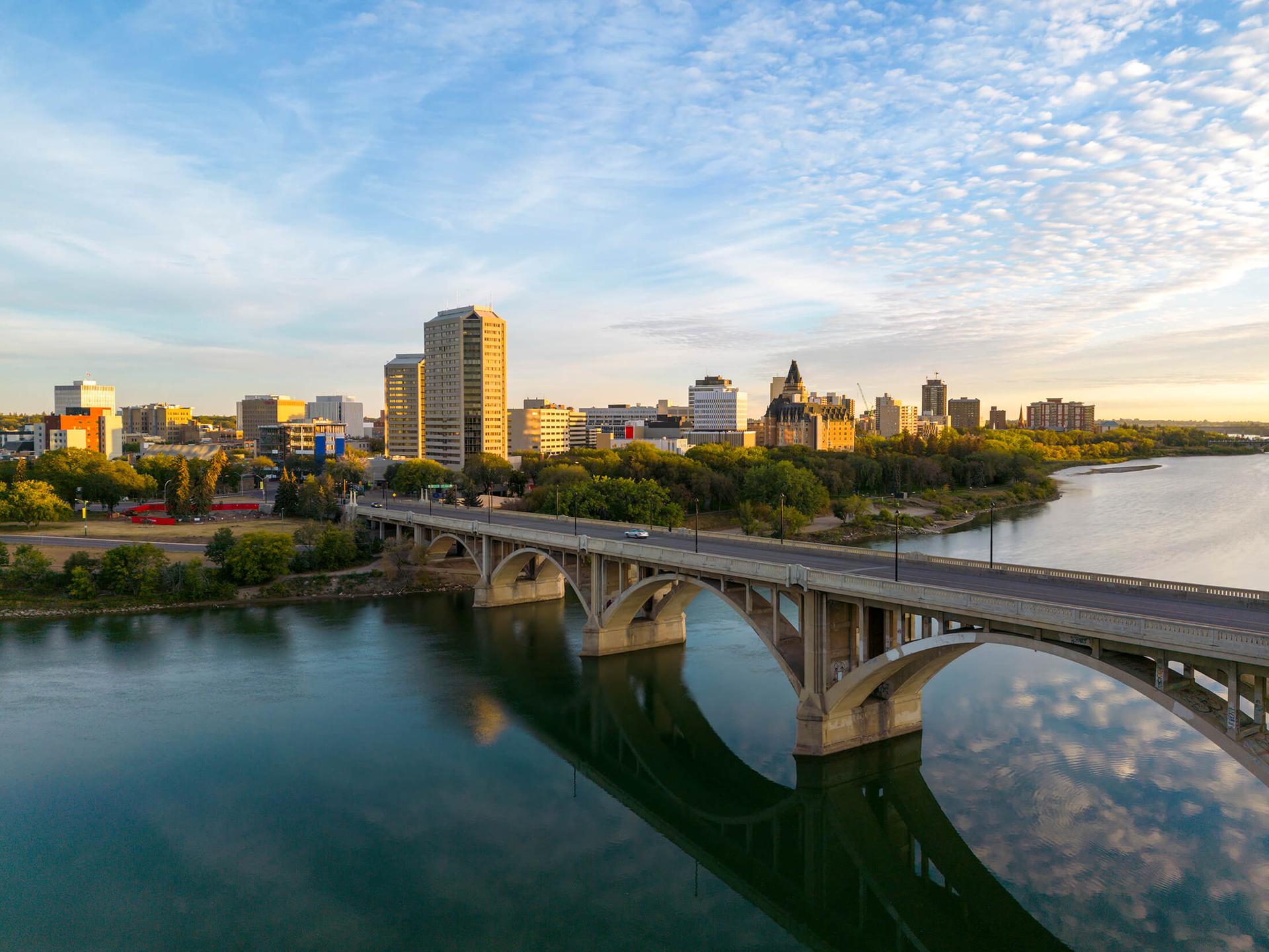 A bridge over the Saskatchewan River