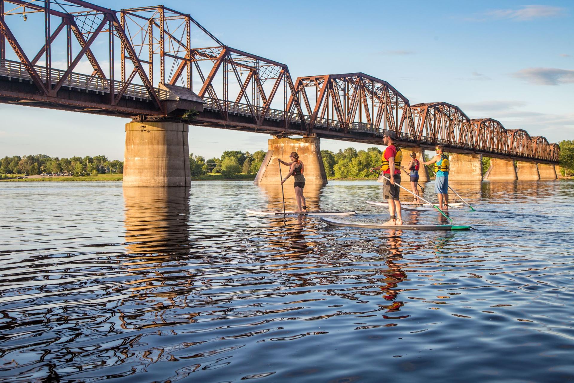 A bridge over the Saint John (also known as Wolastoq) River