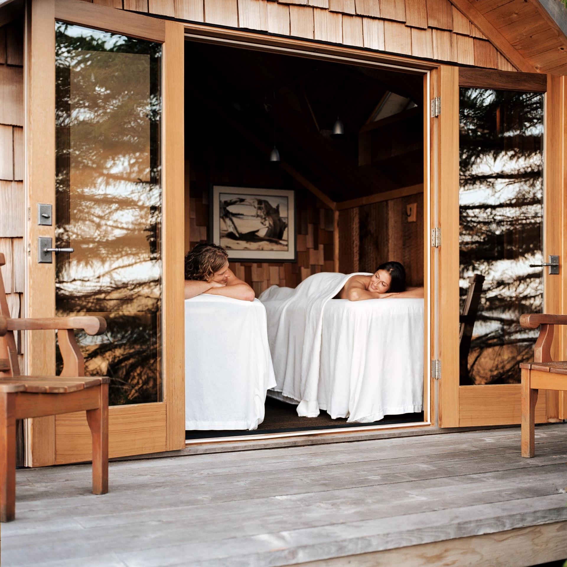 two people having a massage at the Wickaninnish Inn in Tofino