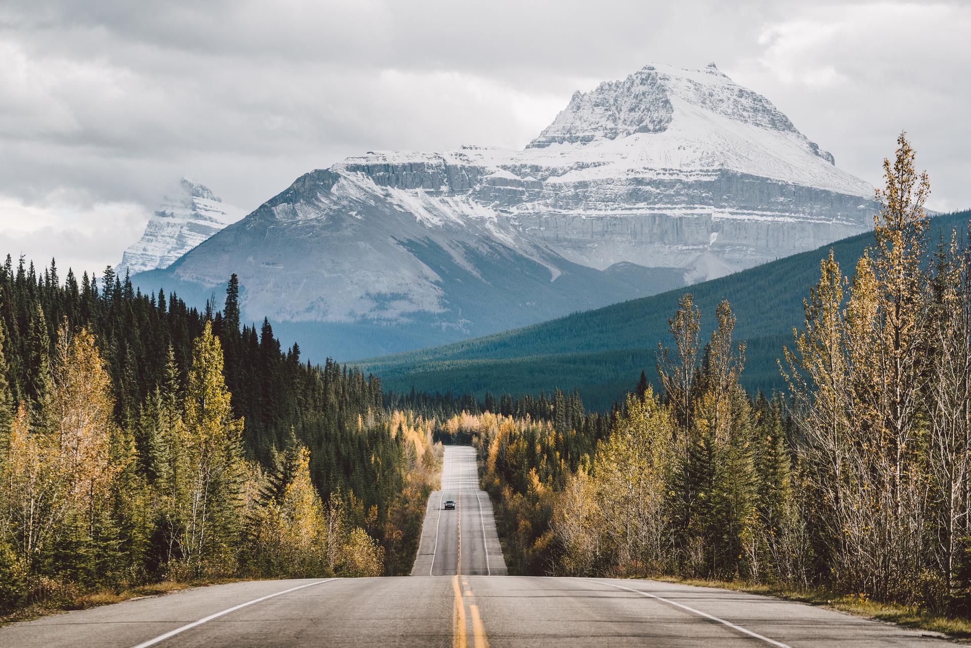 The Icefield Parkway in Jasper National Park.