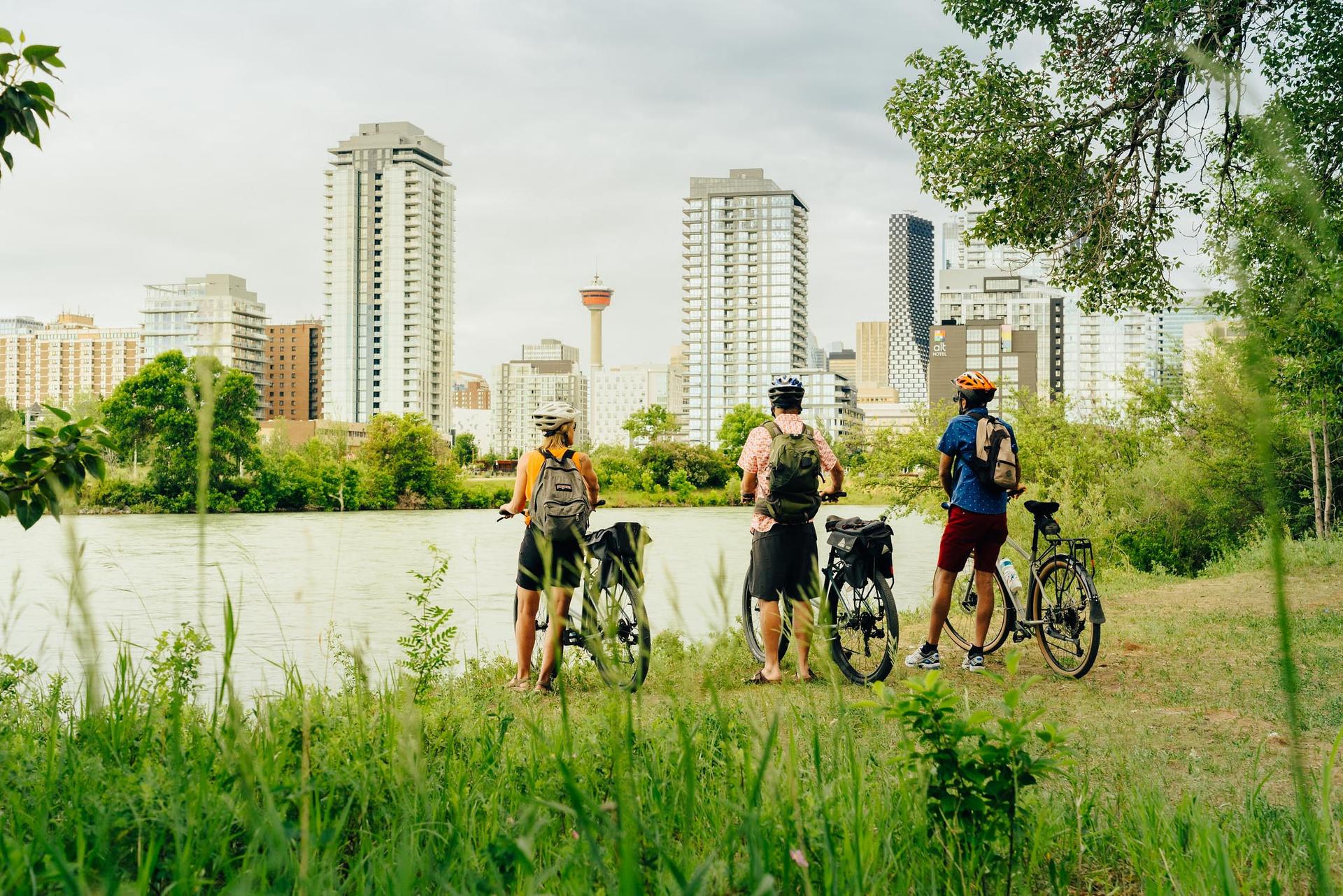 people with bikes in calgary