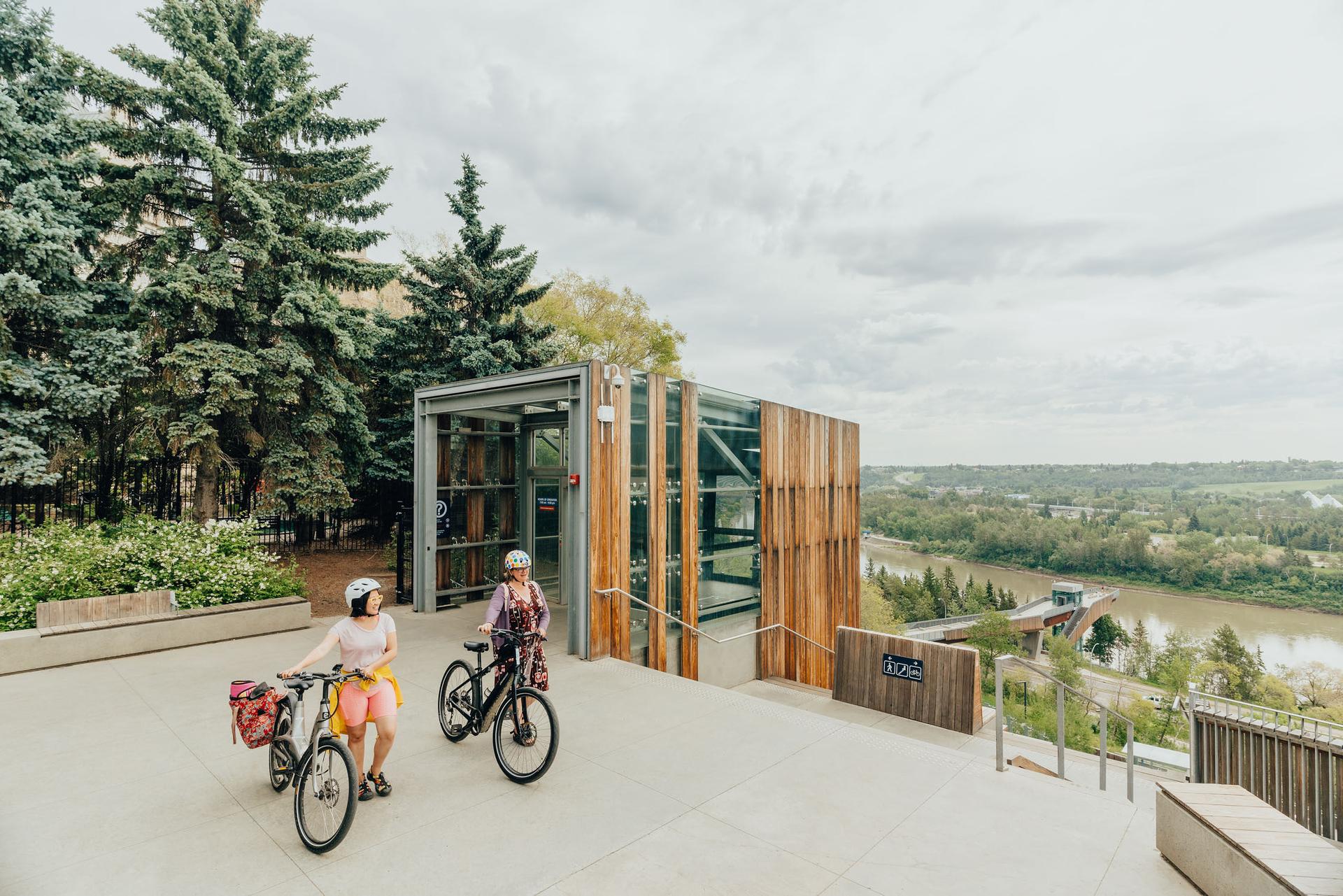 people with bikes in edmonton