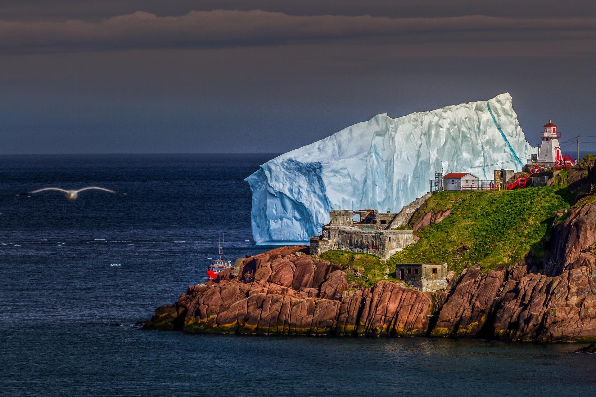 Iceberg near town