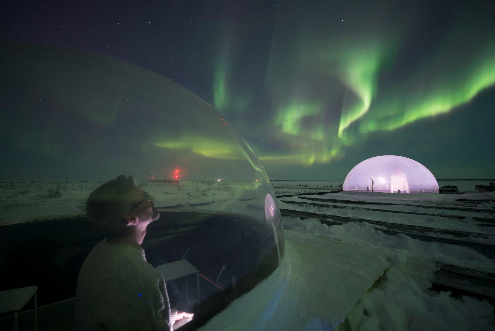 Aurores boréales à Churchill (Manitoba)