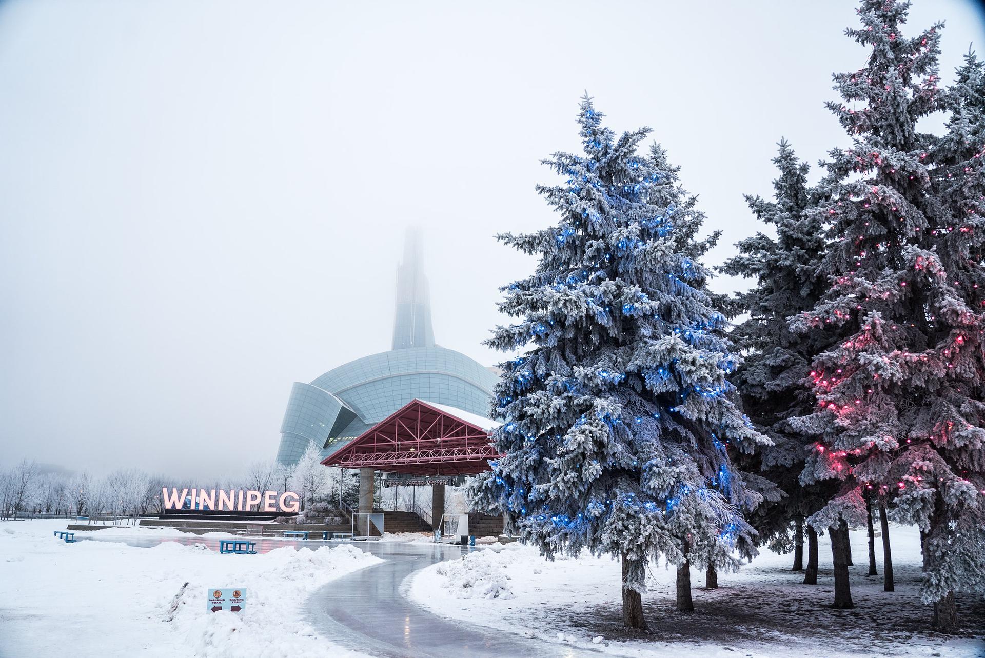 Skating trails at The Forks, Winnipeg
