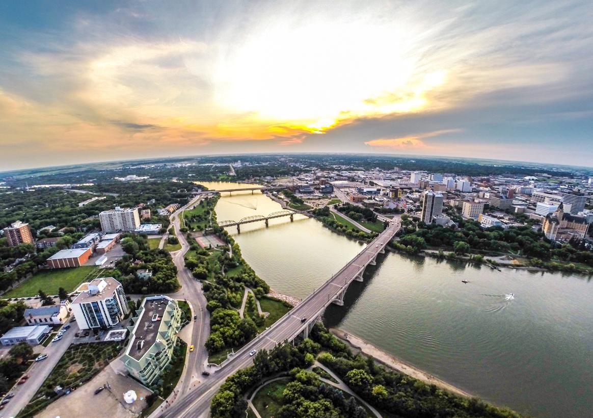 Saskatoon vue du ciel.